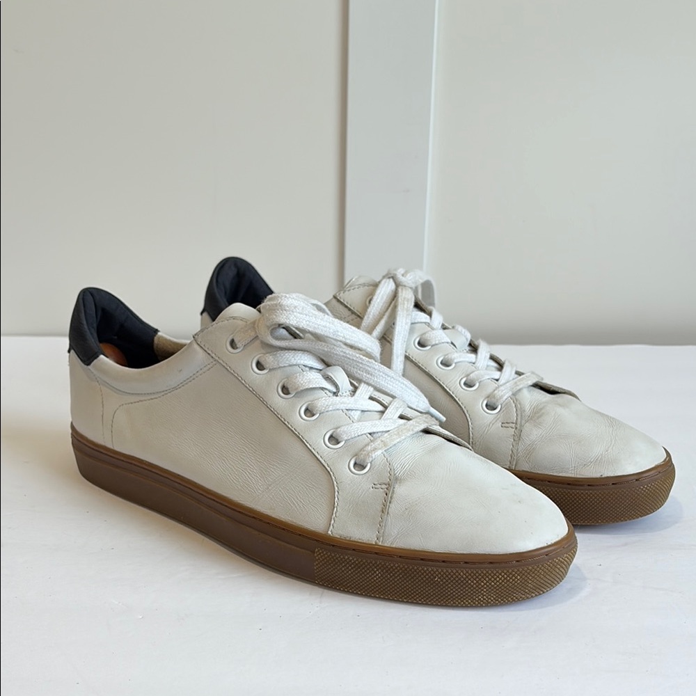 Banana Republic White Gum Sole Leather Nicklas Sneakers